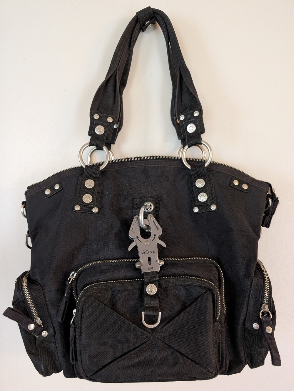 Vintage George Gina & Lucy GGL NewPort Moxie Multipocket Bag Black